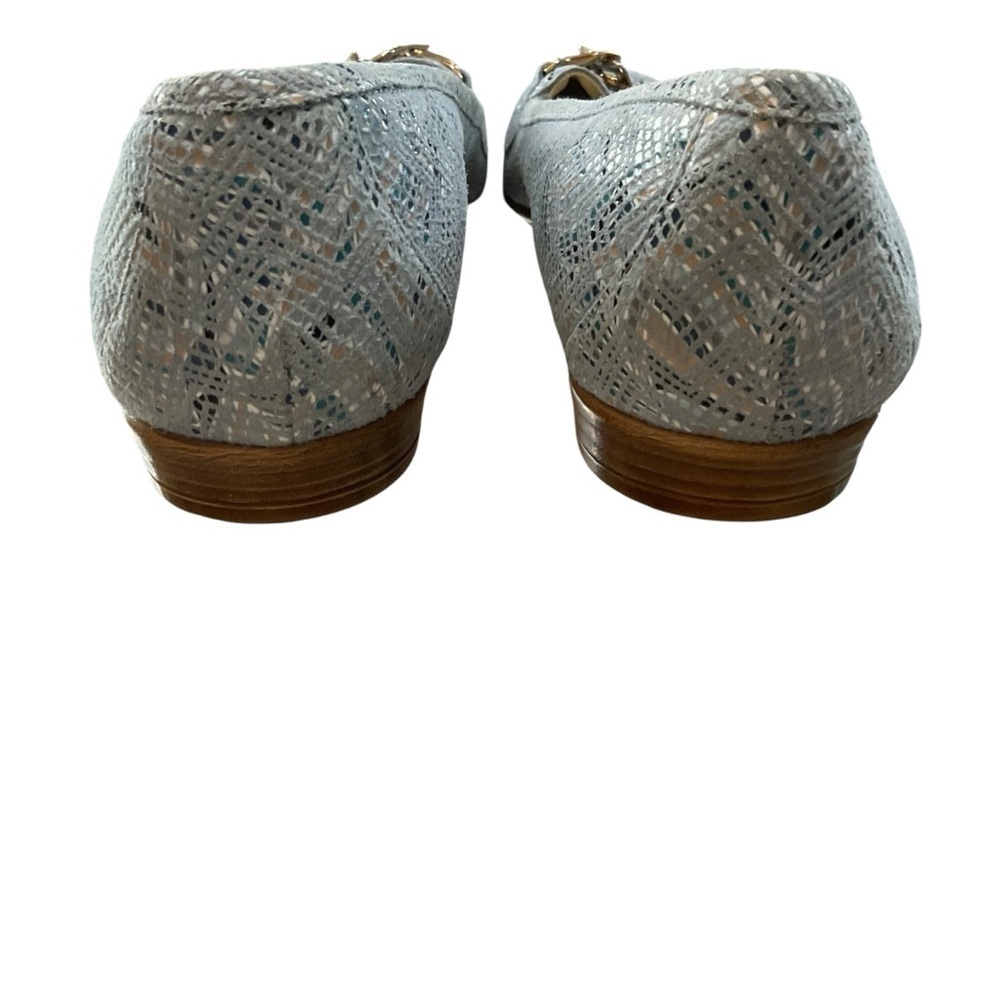 Amalfi by Rangoni Blue Woven Leather Slip-On Pumps 7.5 Narrow Made in Italy - Picture 7 of 10